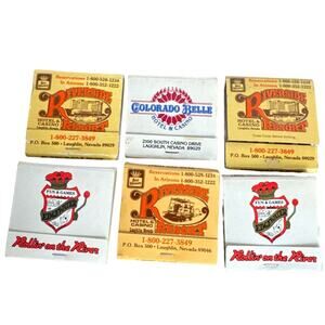 Vintage Laughlin Nevada Matchbooks Riverside Resort Edgewater Colorado Belle 80s